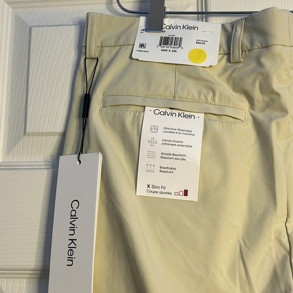 Calvin Klein slim fit khaki slacks size 34W x 32L - Picture 3 of 4